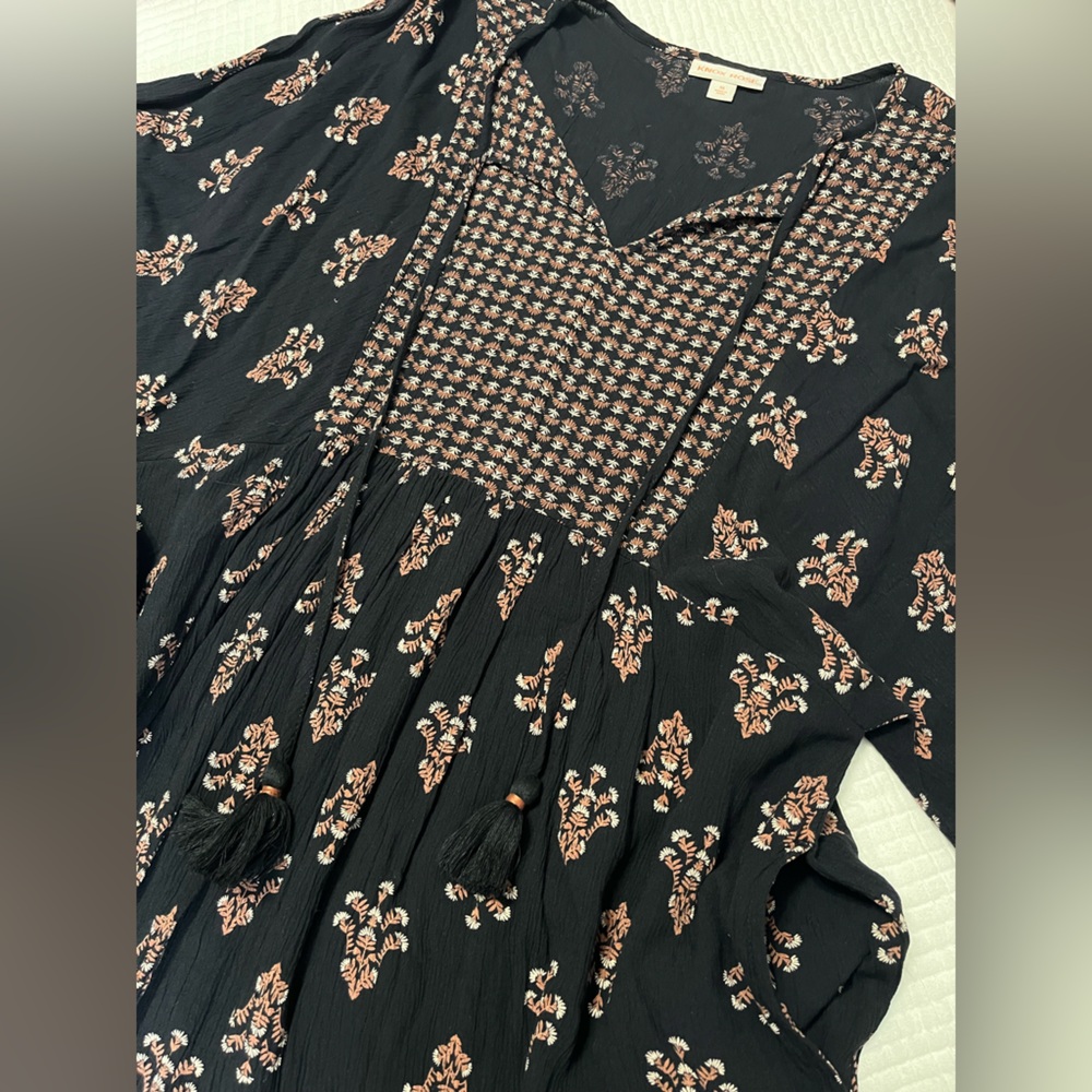 Knox Rose Boho Patterned Long Sleeve Dress - Picture 5 of 6